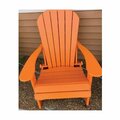 Kd Bufe 40 x 32 x 33 in. Folding Adirondack Chair, Tangerine KD2471758